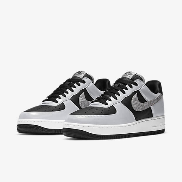 NIKE AIR FORCE1 SILVER SNAKE