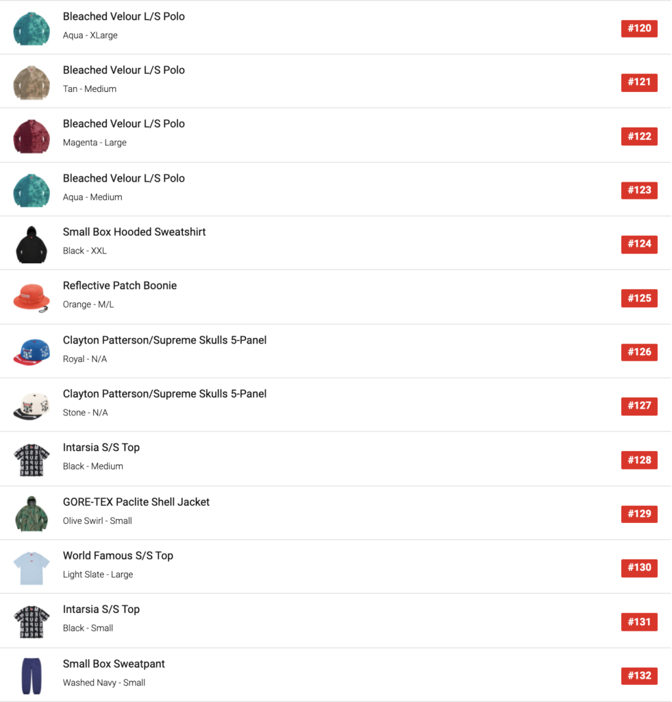 SUPREME 2021SS WEEK7 SELL OUT TIMES