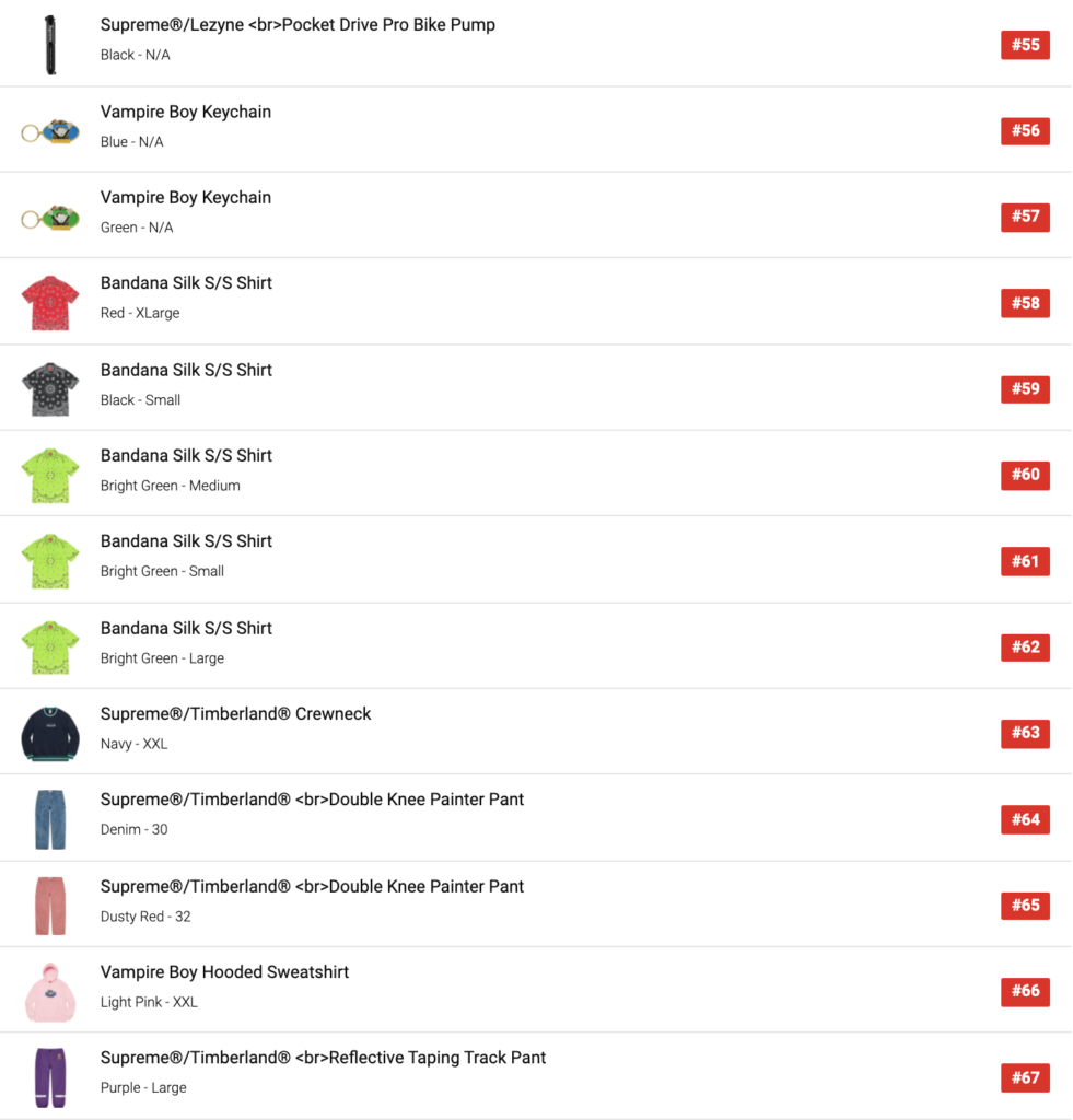 supreme 2021ss week12 jp sell out order 