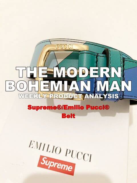 WEEKLY PRODUCT ANALYSIS - Supreme × Emilio Pucci Box Logo Tee - THE MODERN BOHEMIAN MAN