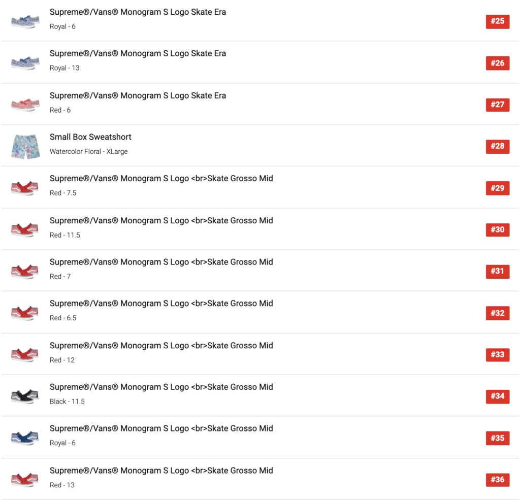 SUPREME 2021SS WEEK17 SELL OUT TIMES