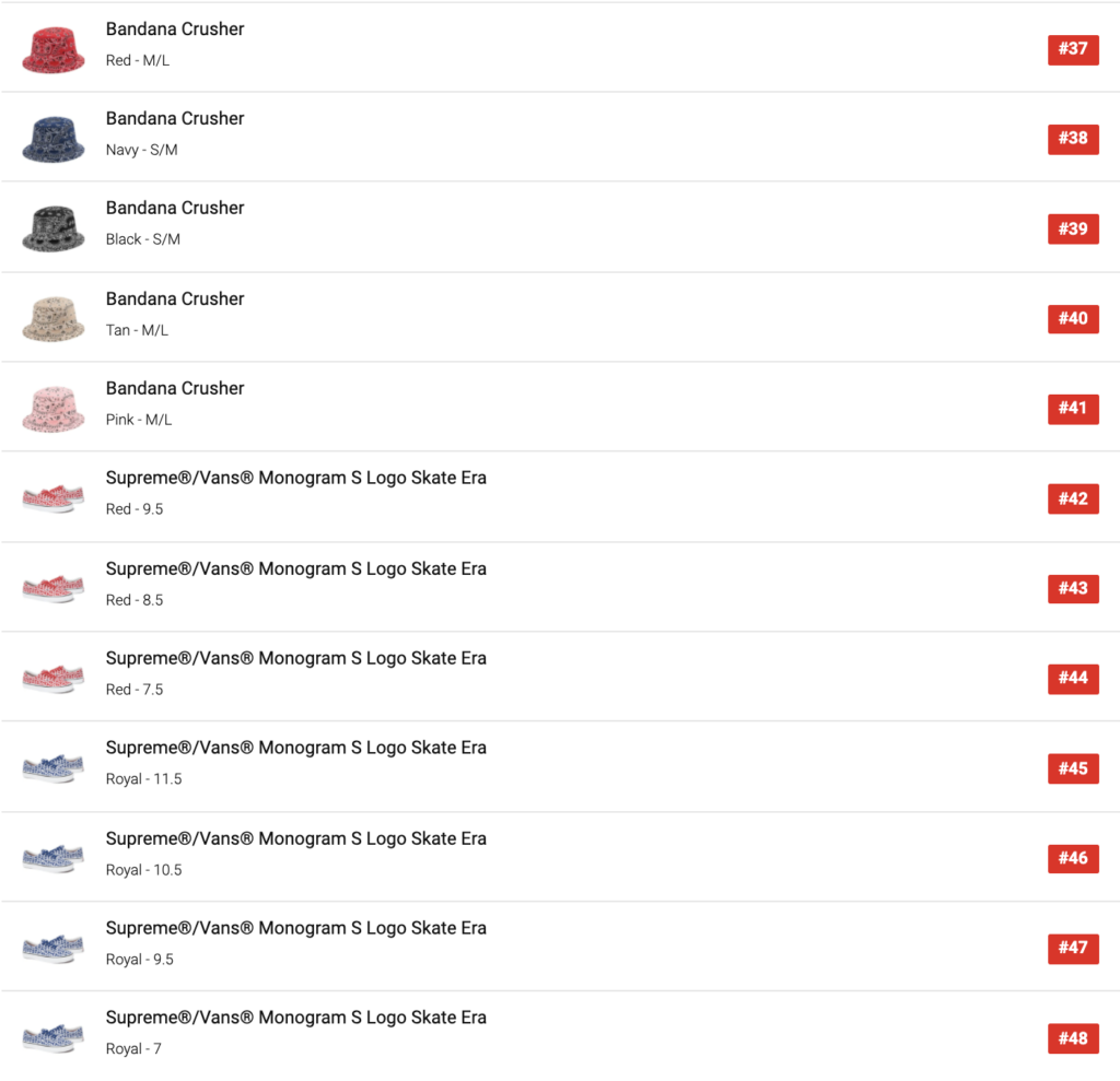 SUPREME 2021SS WEEK17 SELL OUT TIMES